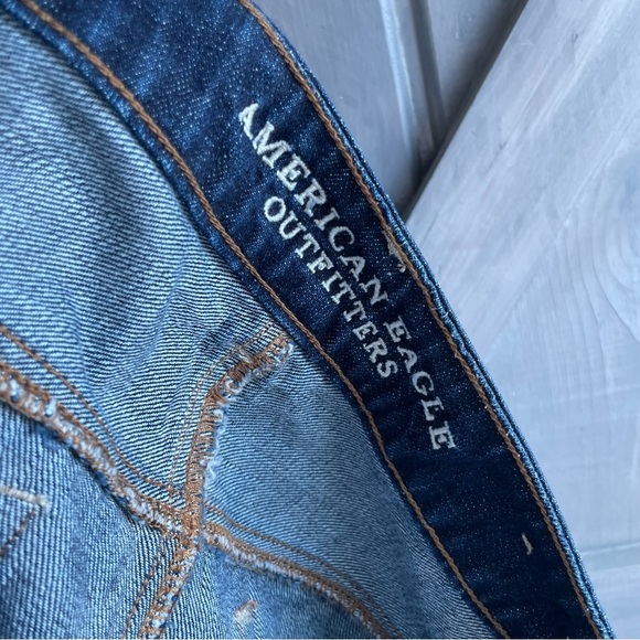 American Eagle Raw Hem‎ High-Rise Festival Denim Shorts Size 4 - Picture 3 of 5